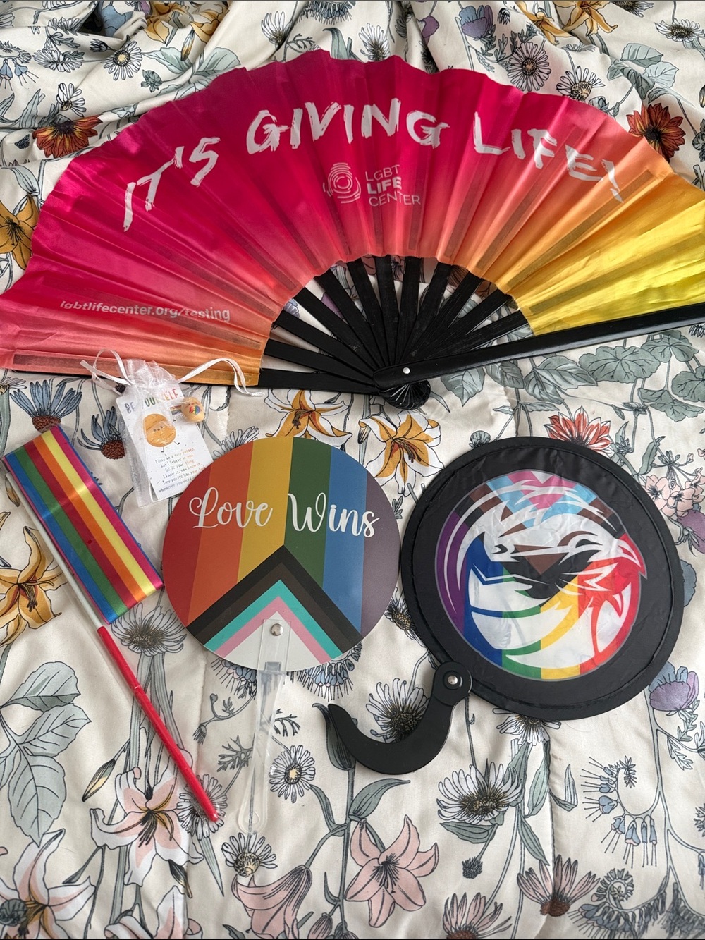 LGBTQ+ Pride Set fans ribbons pocket buddy